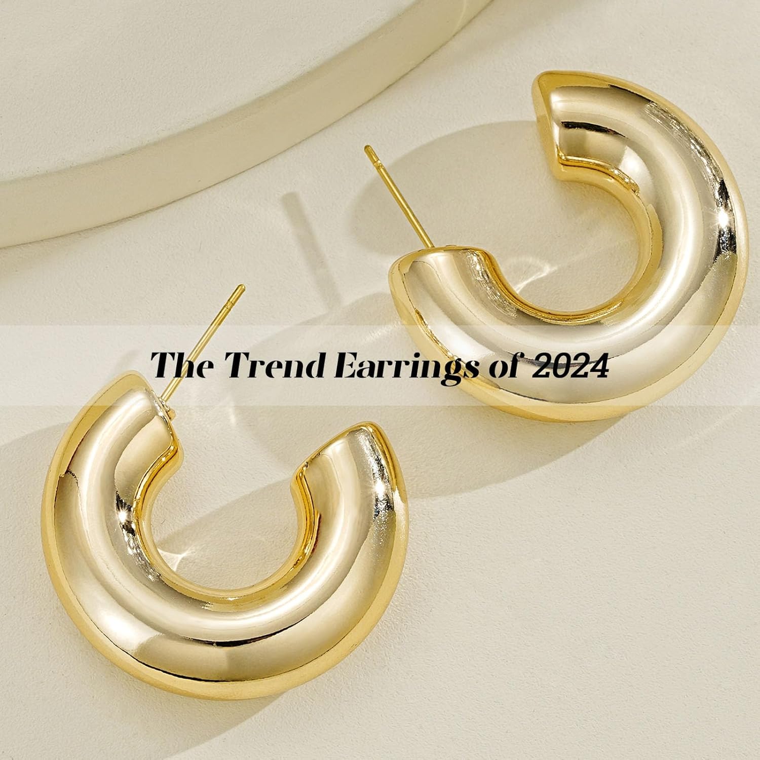42 Pairs Gold Hoop Earrings Set for Women, Fashion Chunky Pearl Earrings Multipack Twisted Statement Earring Pack, Hypoallergenic Small Big Hoops Earrings for Birthday Party