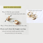 Gold Chunky Hoop Earrings Set for Women, 14K Gold Plated Twisted Huggie Hoop Earring Hypoallergenic, Thick Open Hoops Set Lightweight