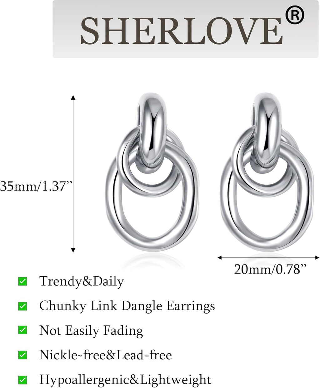 Trendy Gold Plated Knot Earrings for Women Chunky Statement Drop Dangle Earrings Lightweight Hypoallergenic Fashion Accessories Gold Jewelry Gifts for Womens