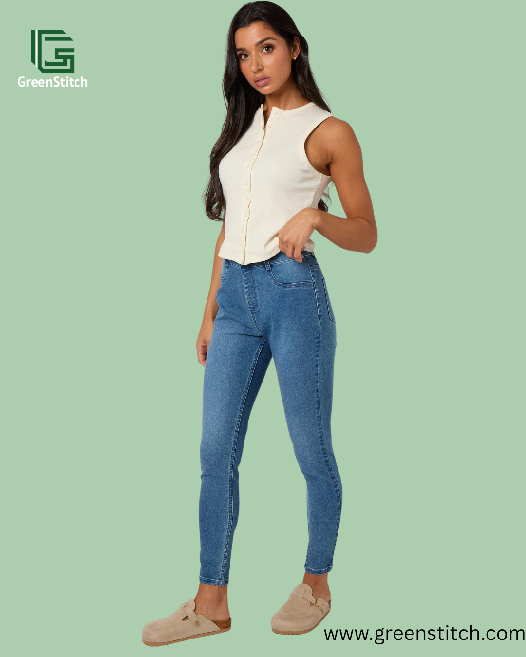 Urban Bliss Cream Sleeveless Button Front Top