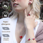 Leafael Necklaces for Women, Infinity Love Birthstone Heart Crystal Pendant, Birthday Jewelry Gifts for Her, Mom, and Wife, Silver Plated, 18 plus 2 inch Adjustable Chain