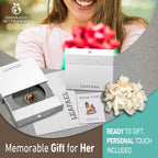 Leafael Necklaces for Women, Infinity Love Birthstone Heart Crystal Pendant, Birthday Jewelry Gifts for Her, Mom, and Wife, Silver Plated, 18 plus 2 inch Adjustable Chain