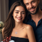 LOUISA SECRET Love Heart Birthstone Necklaces for Women, Birthday Gift for Women, Anniversary Jewelry for Wife Her, 925 Sterling Silver Pendant Necklace, Mother's Day Gift