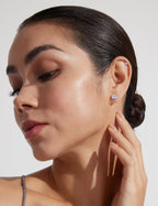 6 Pairs Stud Earrings Set, Hypoallergenic Cubic Zirconia 316L Earrings Stainless Steel CZ Earrings 3-8mm (Steel color)