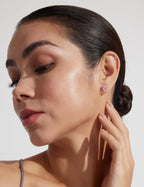 6 Pairs Stud Earrings Set, Hypoallergenic Cubic Zirconia 316L Earrings Stainless Steel CZ Earrings 3-8mm (Steel color)