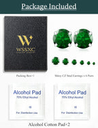 6 Pairs Stud Earrings Set, Hypoallergenic Cubic Zirconia 316L Earrings Stainless Steel CZ Earrings 3-8mm (Steel color)