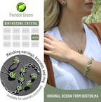 Leafael Necklaces for Women, Infinity Love Birthstone Heart Crystal Pendant, Birthday Jewelry Gifts for Her, Mom, and Wife, Silver Plated, 18 plus 2 inch Adjustable Chain