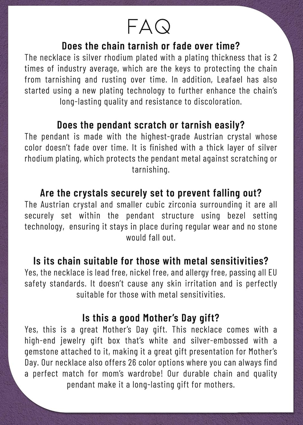 Leafael Necklaces for Women, Infinity Love Birthstone Heart Crystal Pendant, Birthday Jewelry Gifts for Her, Mom, and Wife, Silver Plated, 18 plus 2 inch Adjustable Chain