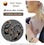 Leafael Necklaces for Women, Infinity Love Birthstone Heart Crystal Pendant, Birthday Jewelry Gifts for Her, Mom, and Wife, Silver Plated, 18 plus 2 inch Adjustable Chain