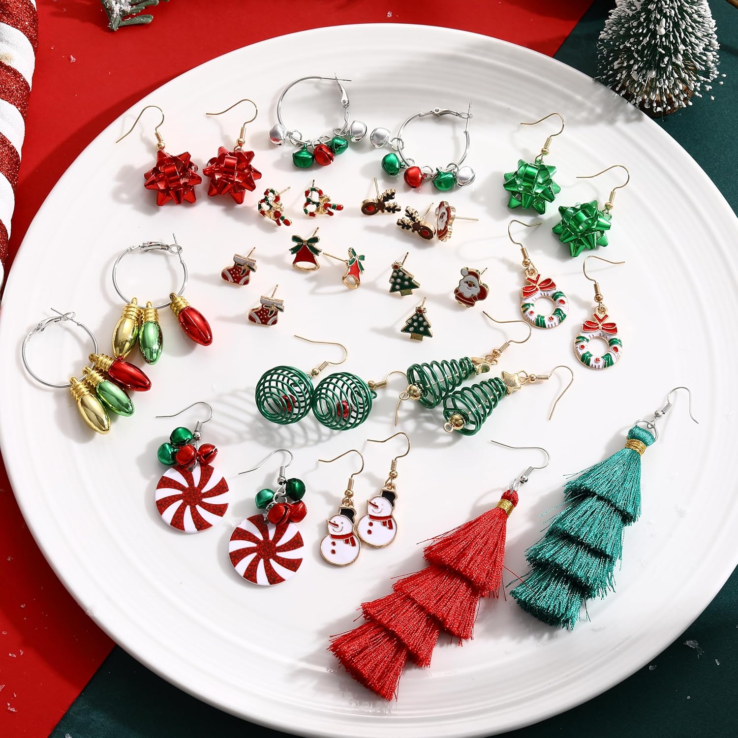 42 Pairs Gold Hoop Earrings Set for Women, Fashion Chunky Pearl Earrings Multipack Twisted Statement Earring Pack, Hypoallergenic Small Big Hoops Earrings for Birthday Party