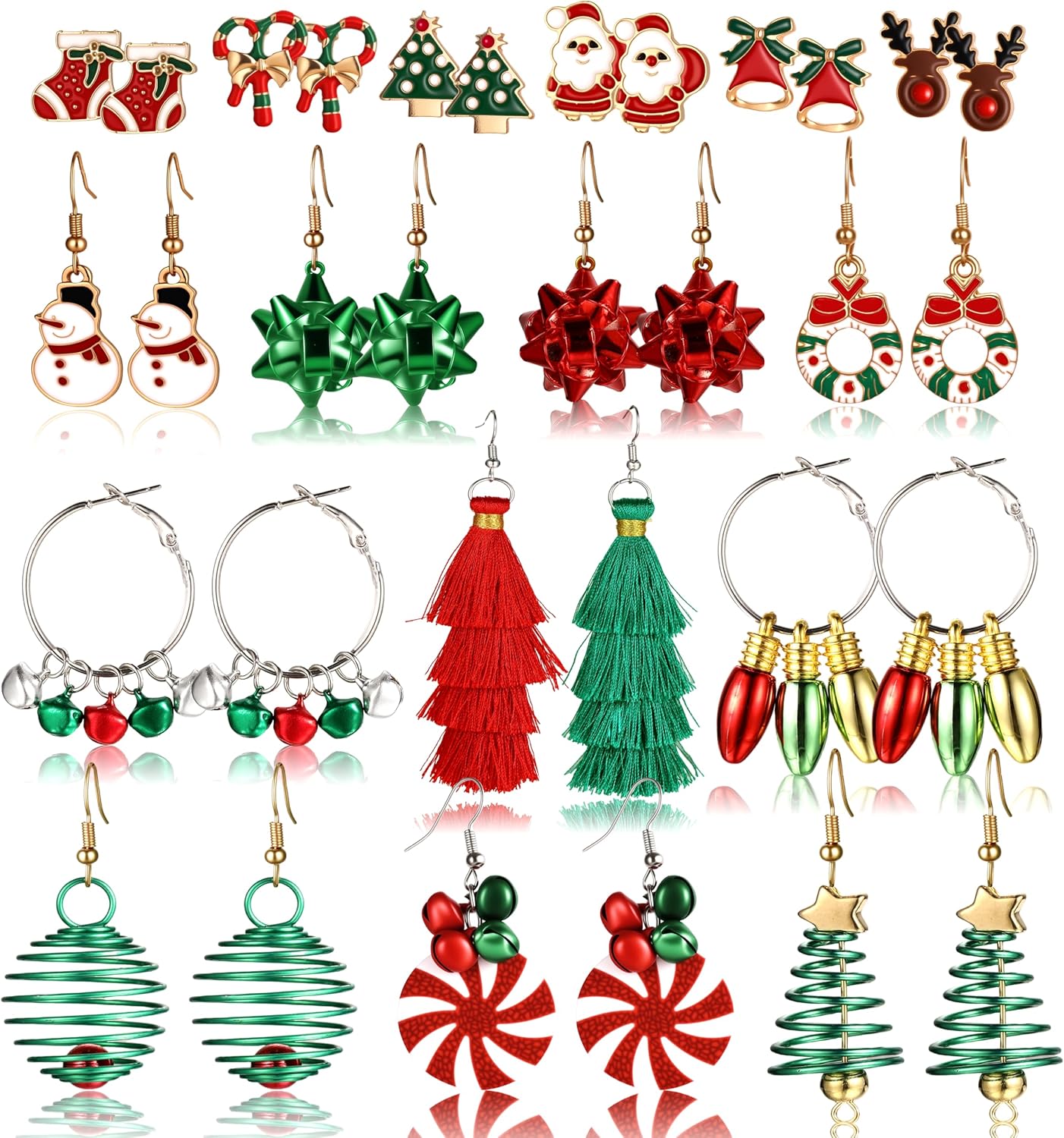 42 Pairs Gold Hoop Earrings Set for Women, Fashion Chunky Pearl Earrings Multipack Twisted Statement Earring Pack, Hypoallergenic Small Big Hoops Earrings for Birthday Party