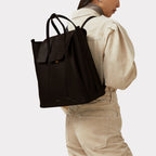 The Chancery Leather Medium Flapover Backpack in Dark Oak - 113312