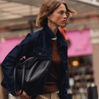 The Chancery Leather Large Flapover Shoulder Bag in Black - 112163