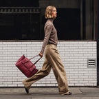 The Chancery Leather Medium Flapover Shoulder Bag in Carmine - 112251