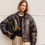 The Chancery Leather Medium Flapover Shoulder Bag in Pine Needle - 112253