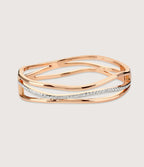 BAYSWATER TWO-TONE ROSE AND RHD BANGLE