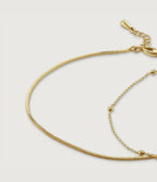 SET OF TWO CHAIN AND BEADED BRACELETS