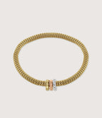 MESH STRETCH BRACELET WITH THREE RONDELLES