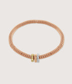 MESH STRETCH BRACELET WITH THREE RONDELLES