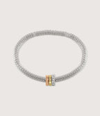 MESH STRETCH BRACELET WITH THREE RONDELLES