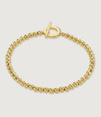 GOLD T-BAR BEADED BRACELET