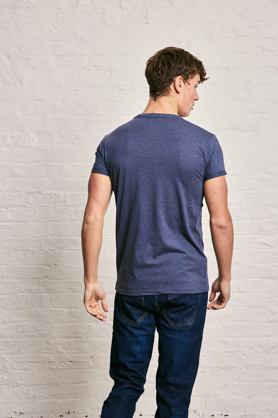 Crew Neck Pocket Roll T-Shirt