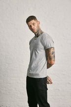 Crew Neck Pocket Roll T-Shirt