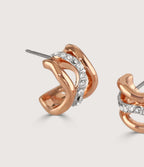 BAYSWATER HALF HOOPS - TWO-TONE ROSE GOLD