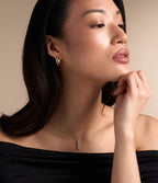 TWO-TONE TRIO PAVE HOOP EARRINGS