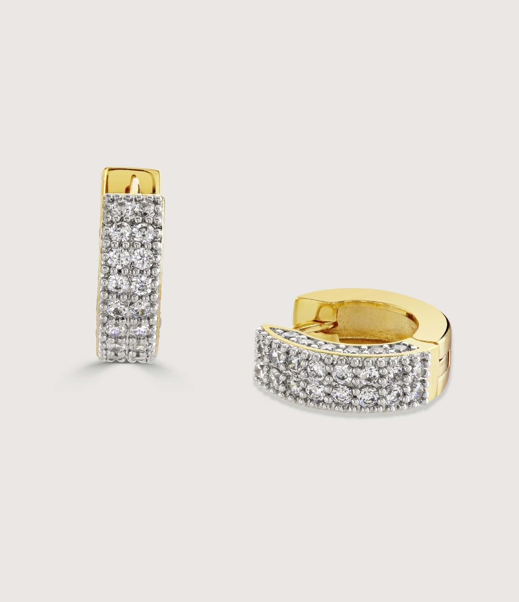 PAVE CHUBBY HUGGIE EARRINGS