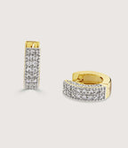 PAVE CHUBBY HUGGIE EARRINGS