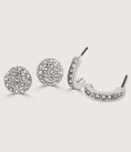 4PCS EARRING PACK - RHODIUM