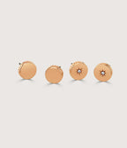 POLISHED SET OF TWO STUD EARRINGS