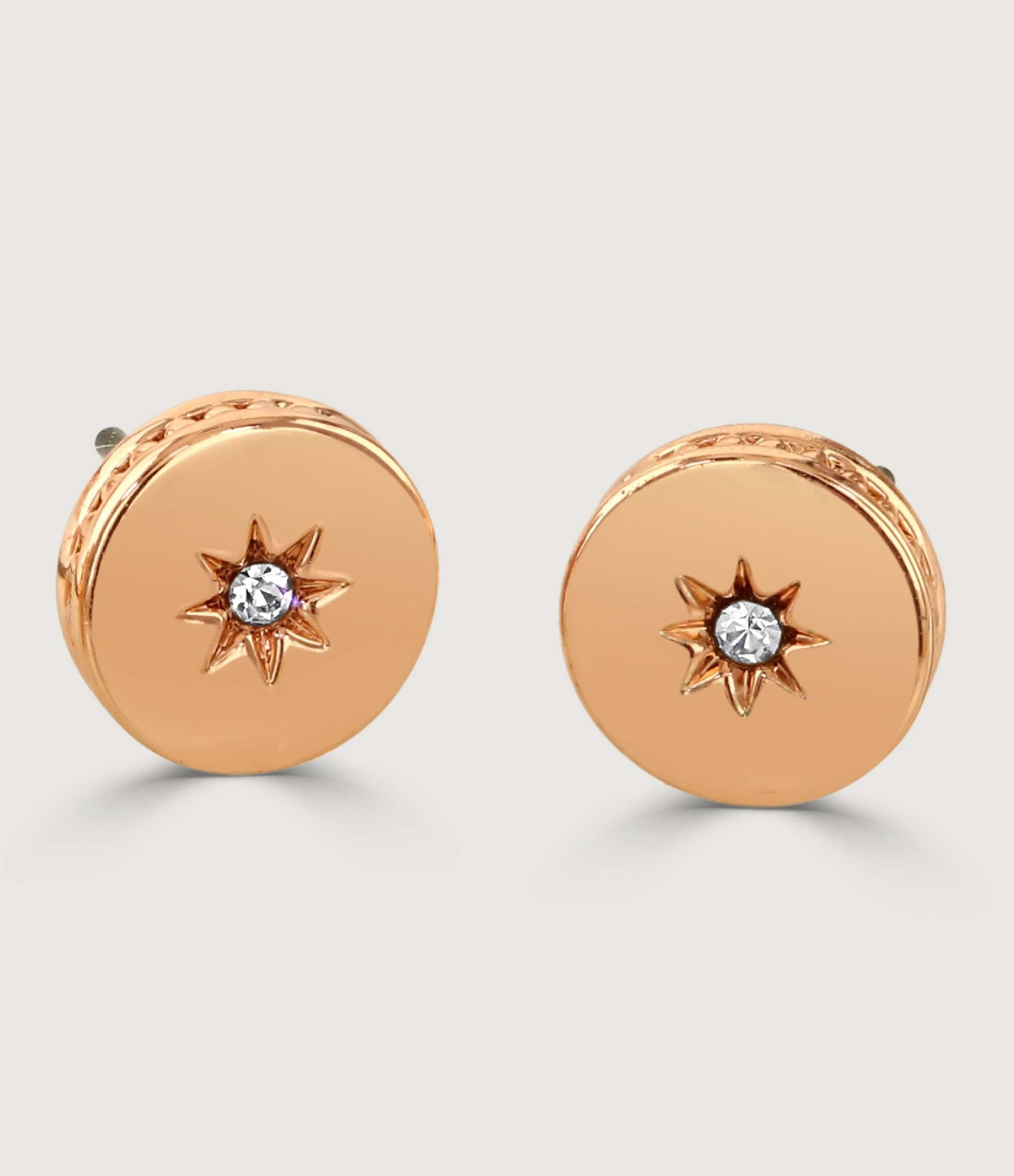 POLISHED SET OF TWO STUD EARRINGS
