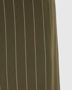 Zoe Pinstripe Elastic High Waist Satin Trousers | Khaki