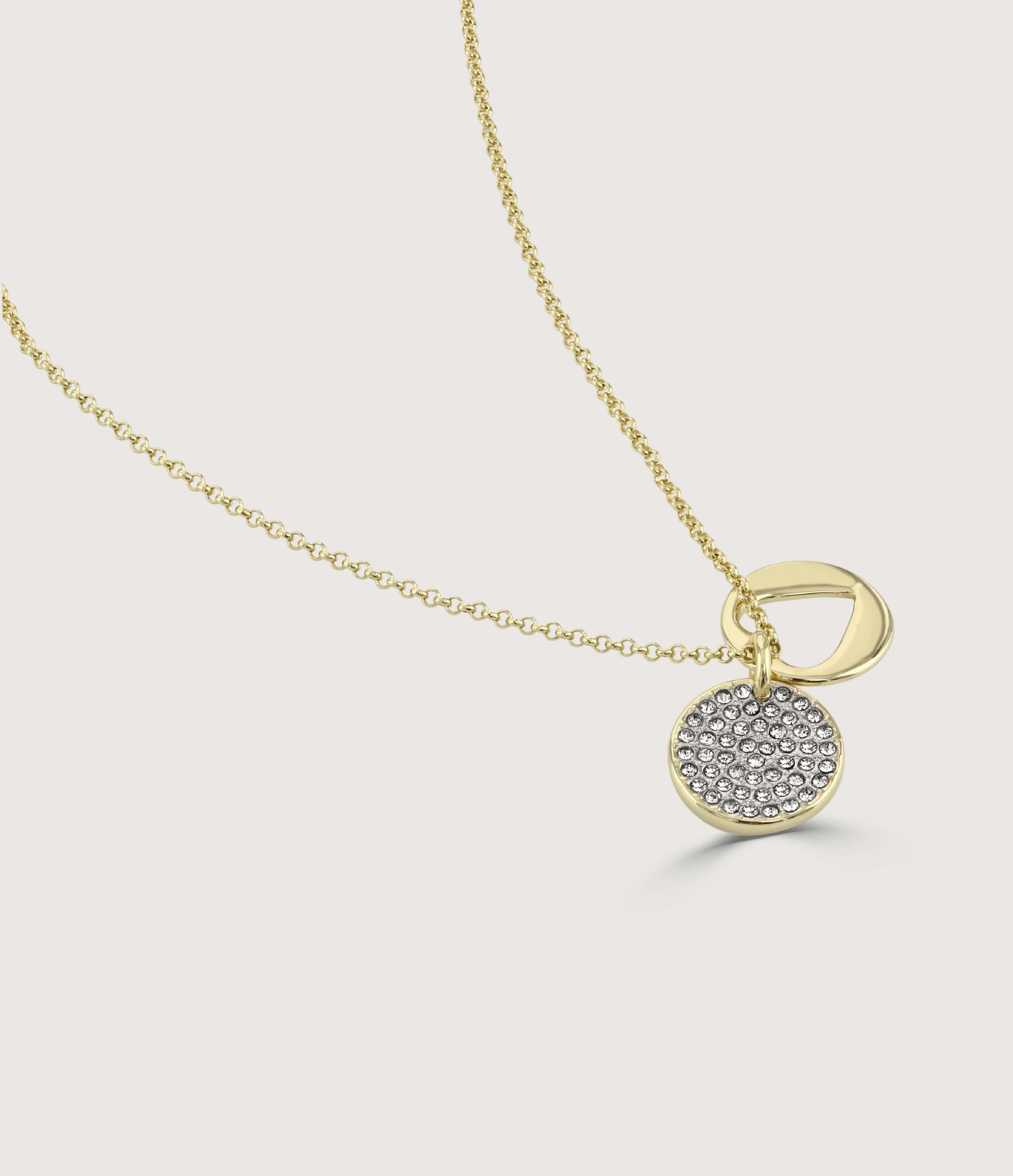 PETITE DOUBLE PAVE SET PENDANT