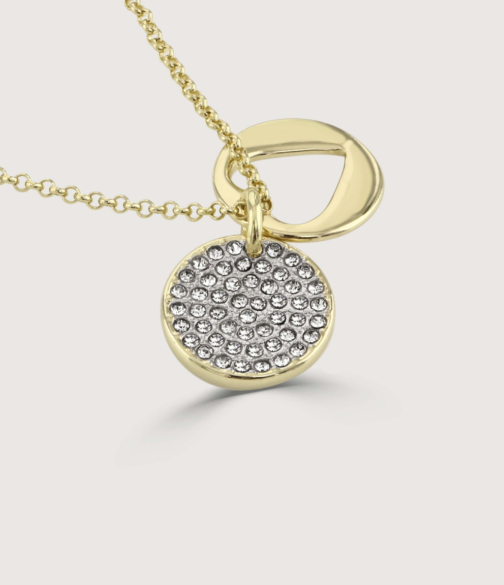PETITE DOUBLE PAVE SET PENDANT