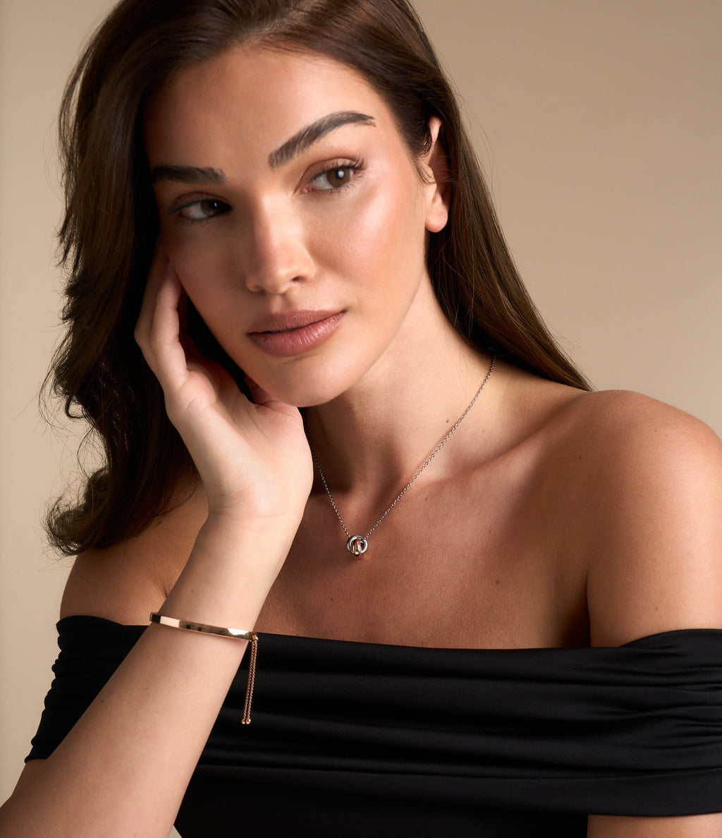 POLISHED TWO-TONE DUO PENDANT