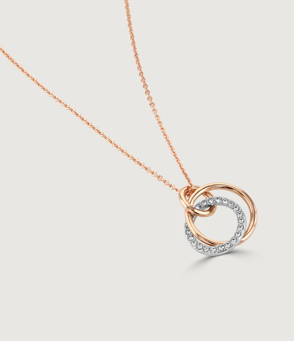 CRYSTAL POLISHED TWO-TONE PENDANT