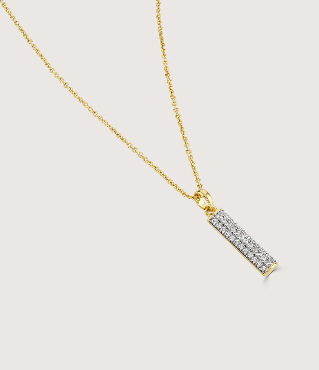 PAVE BAR NECKLACE