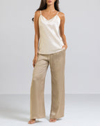 Bianca Satin Trousers | Beige