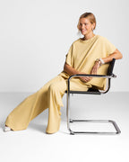 Gabriella Pleated Elastic Waist Trousers | Pastel Yellow