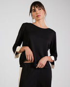 Bellamy Draped Top | Black