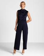 Ophelia Asymmetric Wrap Trousers | Navy