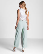Ophelia Asymmetric Wrap Trousers | Mint