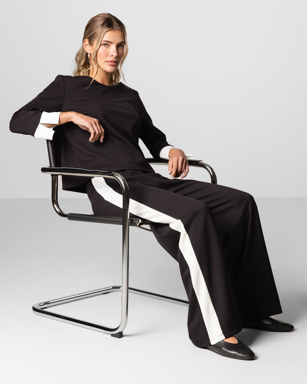 Bellamy Elastic Waist Trousers | Black