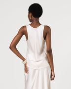 Demi Satin Vest Top | Ivory