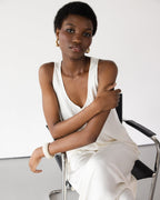 Demi Satin Vest Top | Ivory