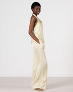 Carmen Backless Halterneck Top | Butter Yellow