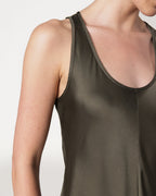 Demi Satin Vest Top | Khaki